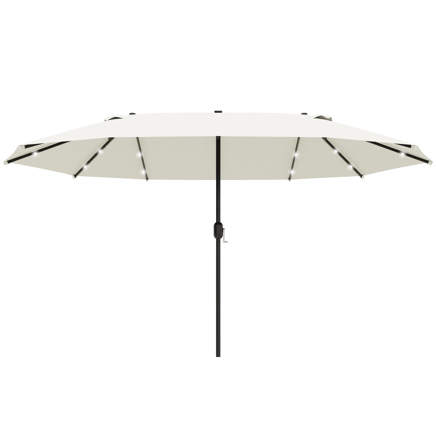 Outsunny ovale parasol, crèmewit, 440 x 256 cm