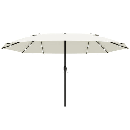 Outsunny ovale parasol, crèmewit, 440 x 256 cm
