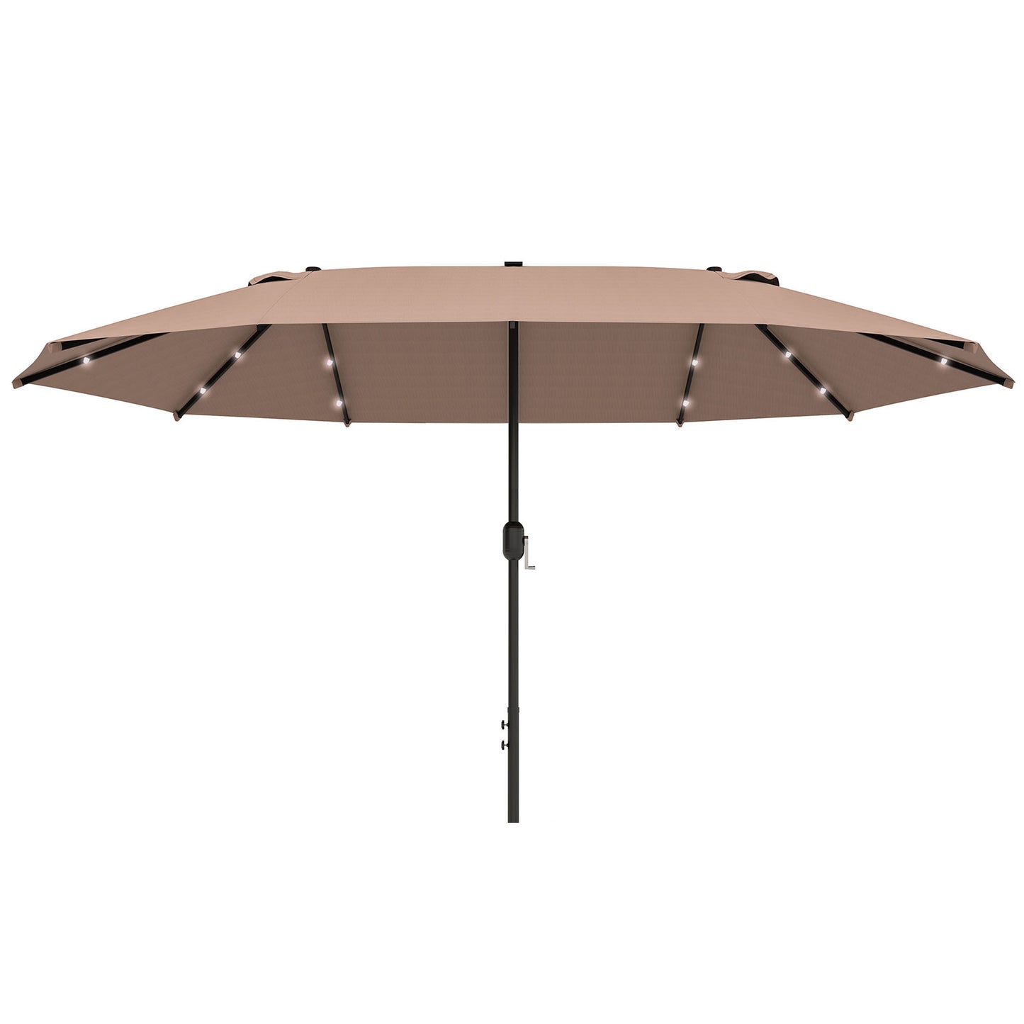Outsunny Ovale Parasol Khaki 440 x 260 cm