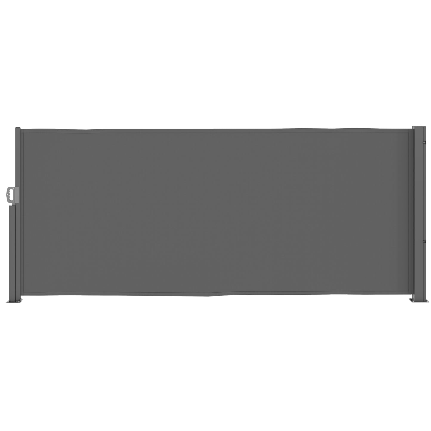 Outsunny Uitschuifbare Zijluifel, Ondoorzichtig, Privacyscherm met Muurbevestiging, Gecoat, 300x140cm, Donkergrijs
