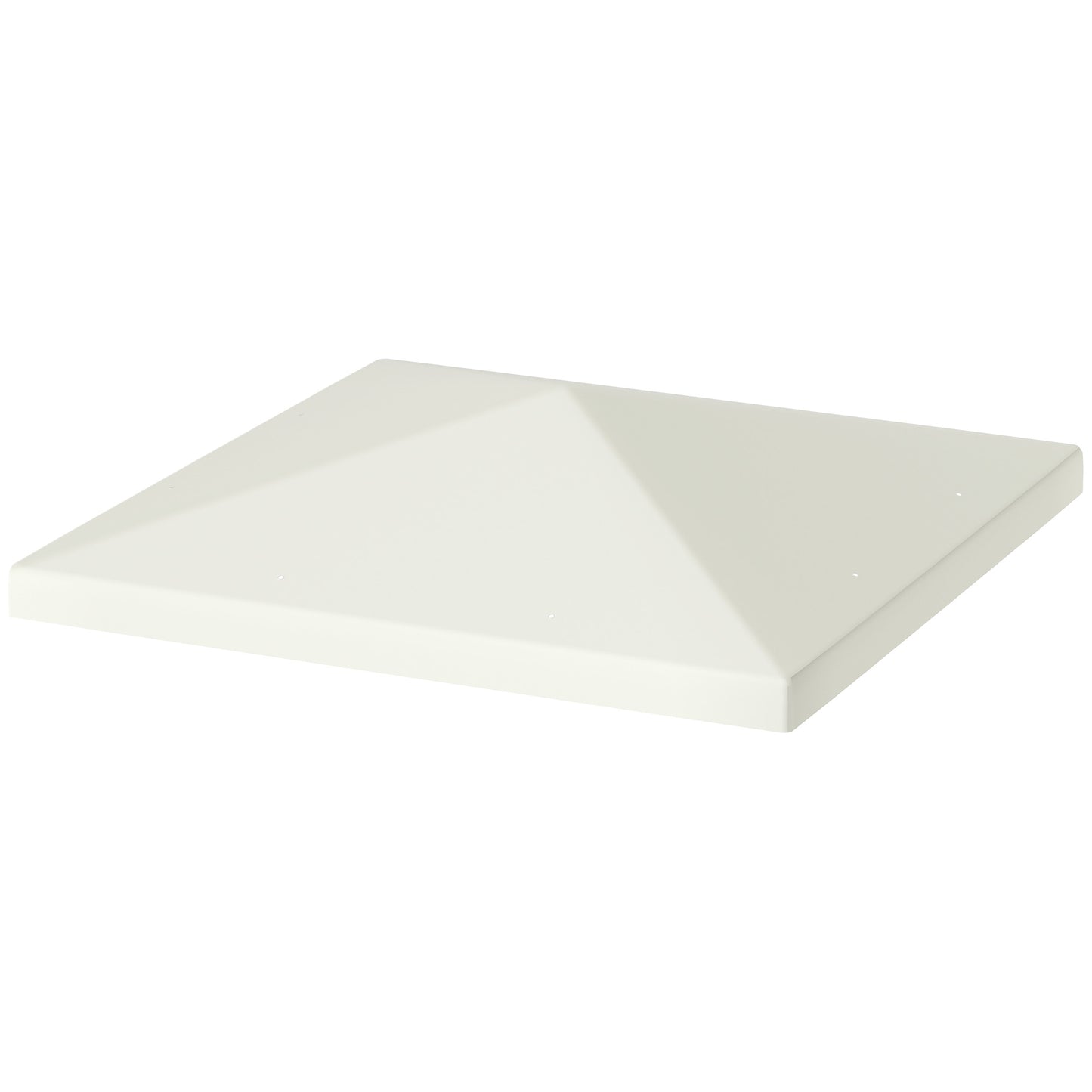 Outsunny 3 x 3 m vervangend zeil voor prieel, zeil voor tuinprieel, met drainagegaten, UPF30+, lichtgrijs