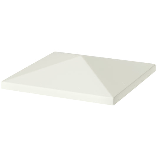 Outsunny 3 x 3 m vervangend zeil voor prieel, zeil voor tuinprieel, met drainagegaten, UPF30+, lichtgrijs