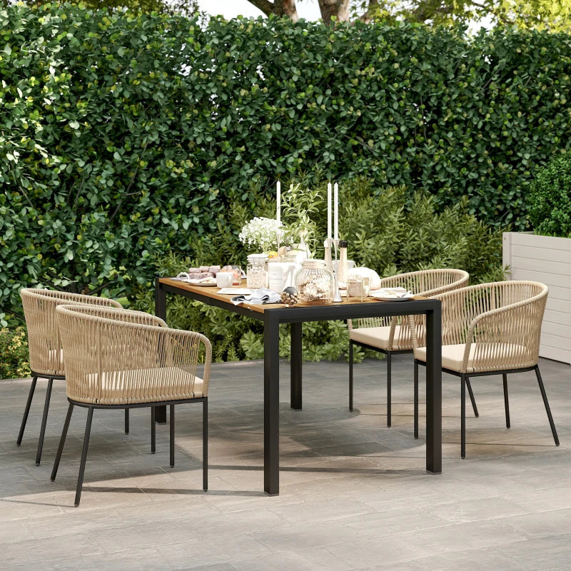 Outsunny 5-delig tuinmeubelset