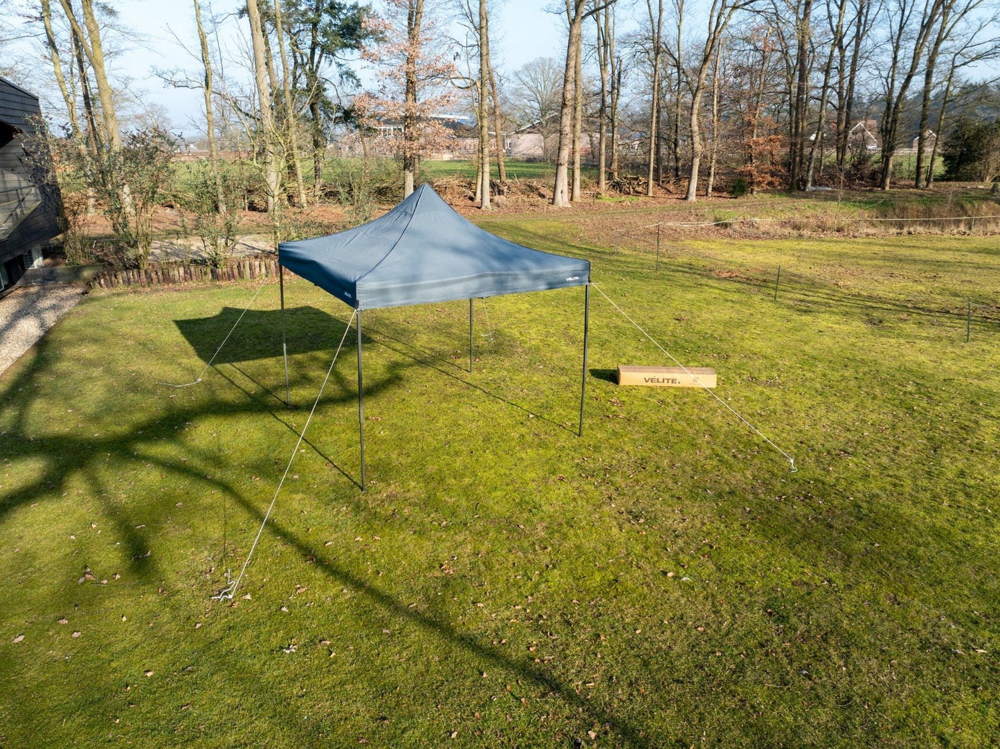 partytent 3x3 grijs - 800D waterdicht doek - met 4 zijwanden