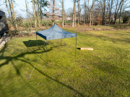 partytent 3x3 grijs - 800D waterdicht doek - met 4 zijwanden