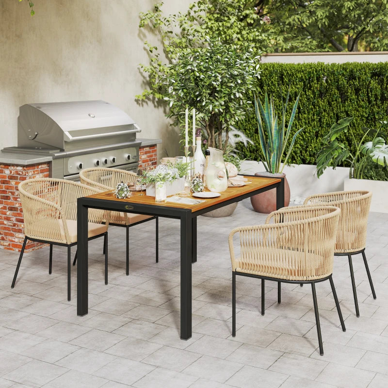 Outsunny 5-delig tuinmeubelset