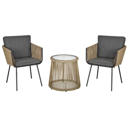 Outsunny 3-delige loungeset